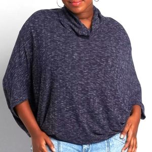 Lane Bryant Batwing Cowl Neck Poncho Style Top